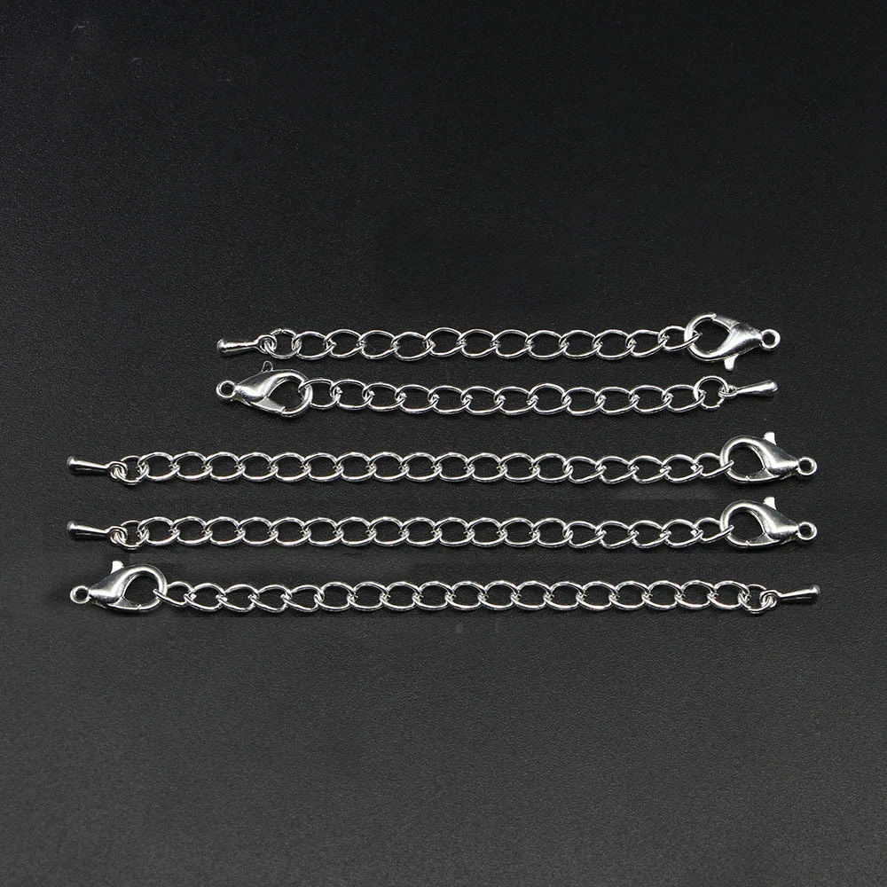 20pcs/lot Wholesale Extension Chain For Jewelry DIY Making Lobster Clasp Extender Chains Tail Accessories