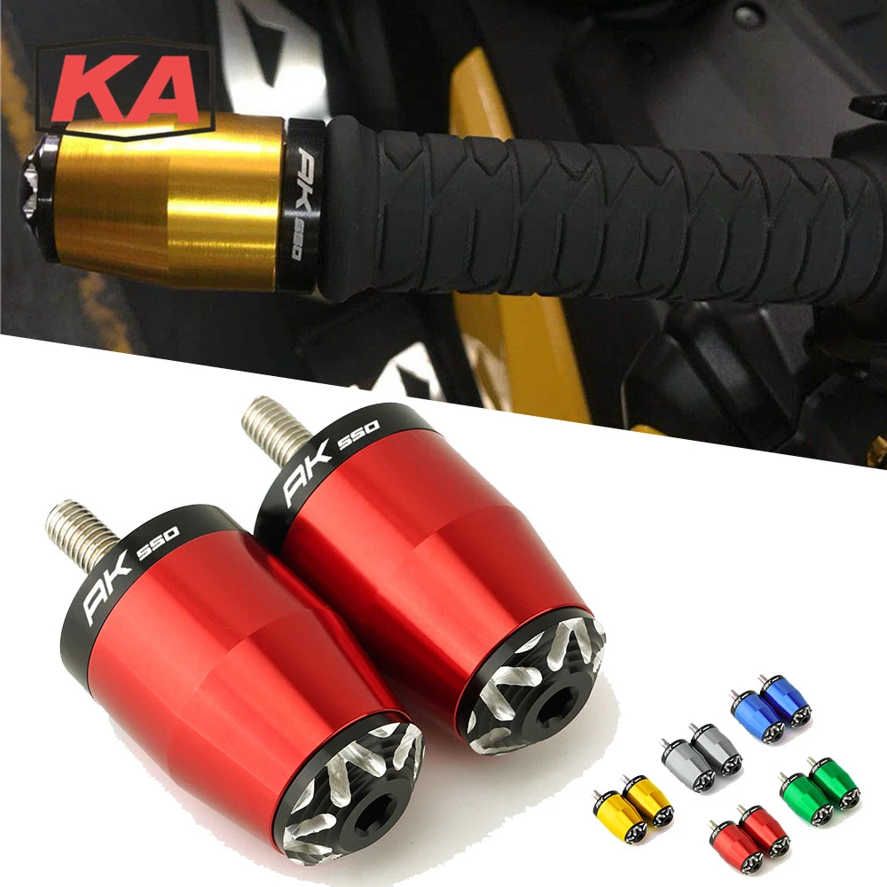 For KYMCO AK 550 AK550 2017 2019 2020 2018 Motorcycle High Quality Cnc Handlebar Grips Handle Bar Ends plug gold Anti Vibration