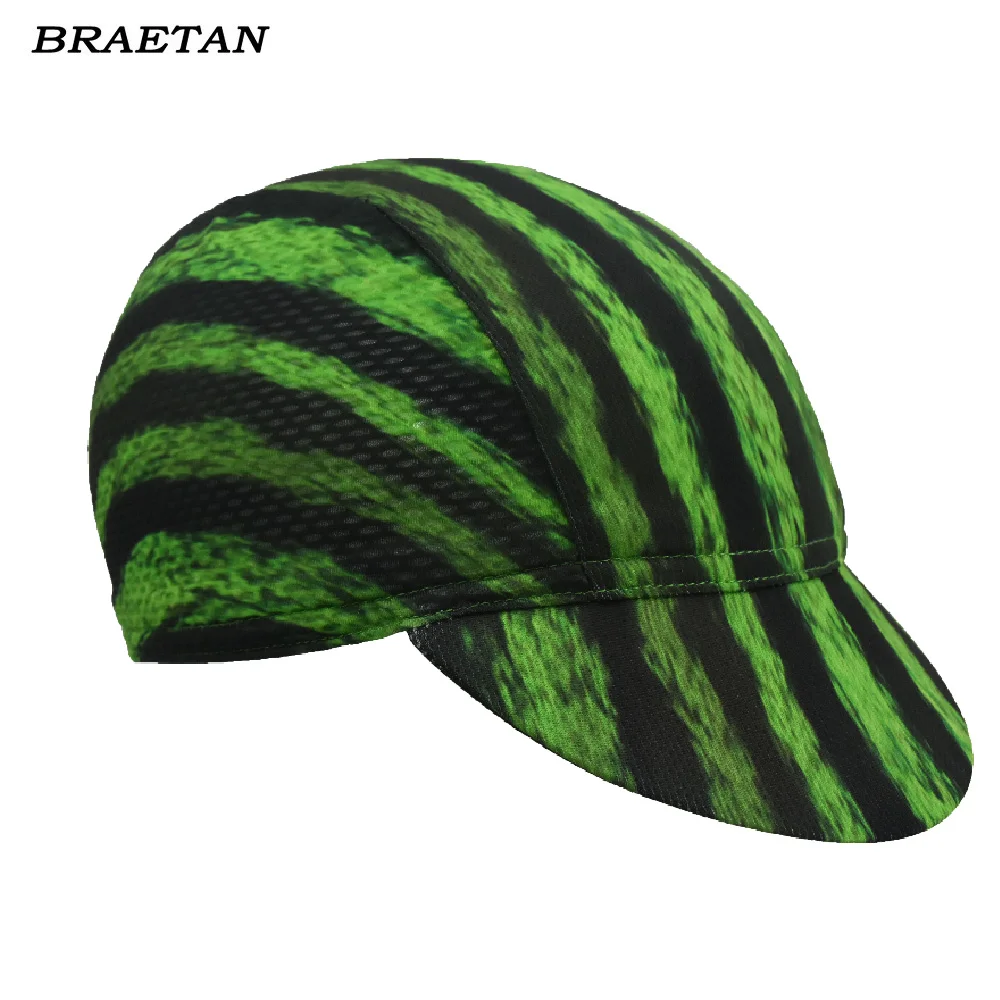 Funny Cycling cap Green Watermelon Creativity Caps Headwear Free Size  Men And Women Quick-Drying Polyester Cycling Hat braetan