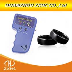 2021 Handheld 125KHz EM4100 RFID Copier Writer Duplicator Programmer Reader +ID125Khz RFID Black Ceramics Smart Finger Ring Wear