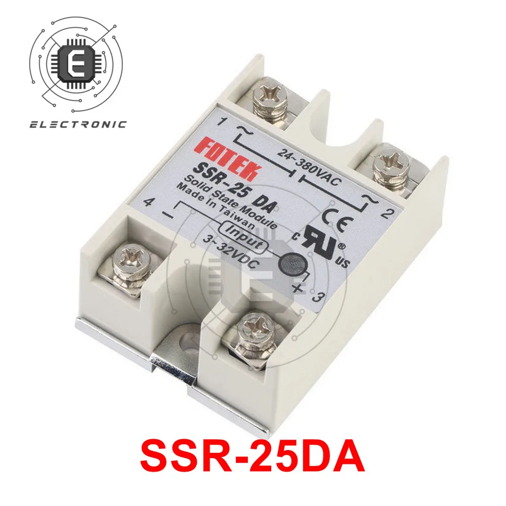 SSR-10/25/60/100AA SSR-10/25/40/50/60/75/100DA Single-phase FOTEK Solid State Relay Module AC/DC Control AC High Quality