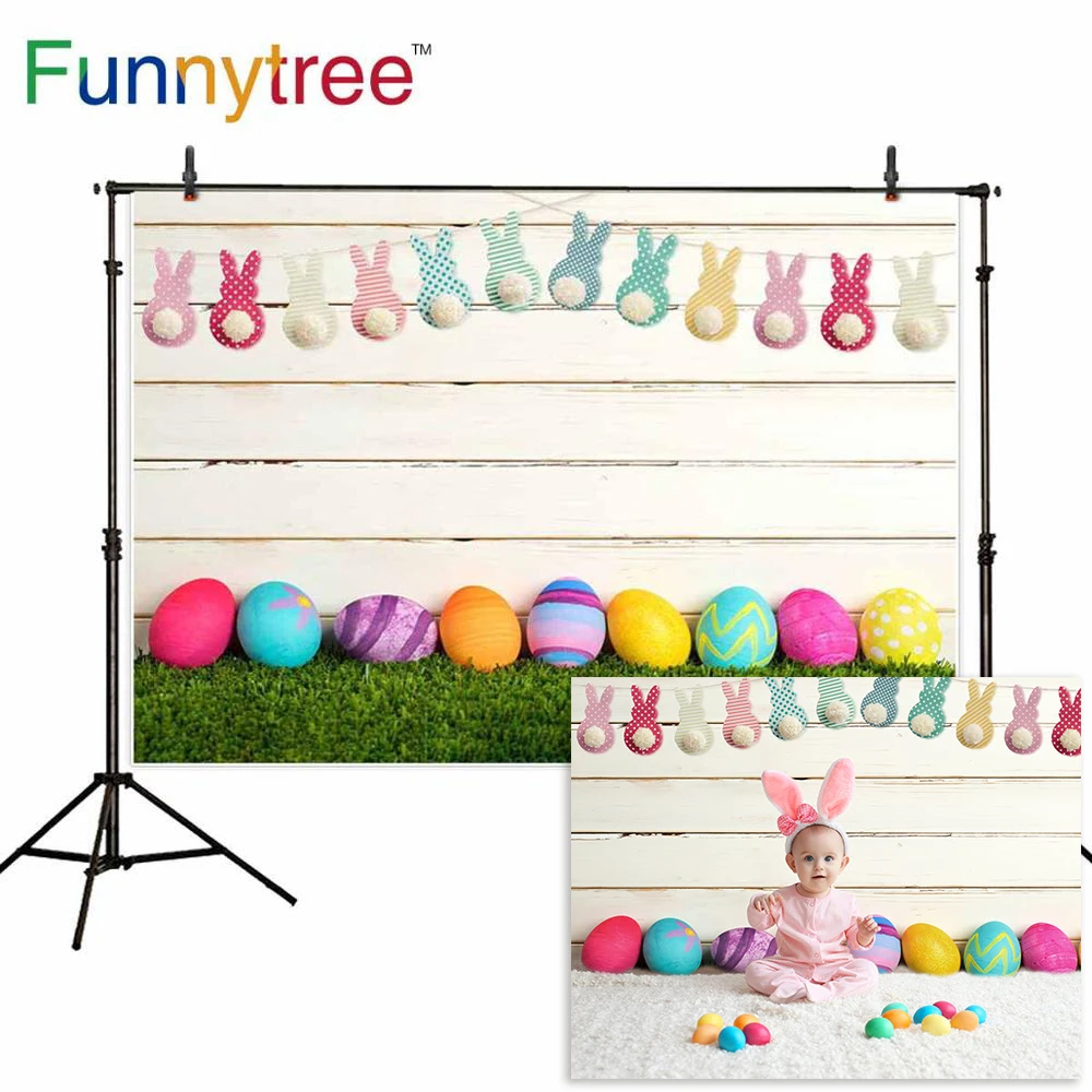 

Funnytree backdrop photo spring tree Easter eggs grass landscape photography photocall photo shoot background photozone prop