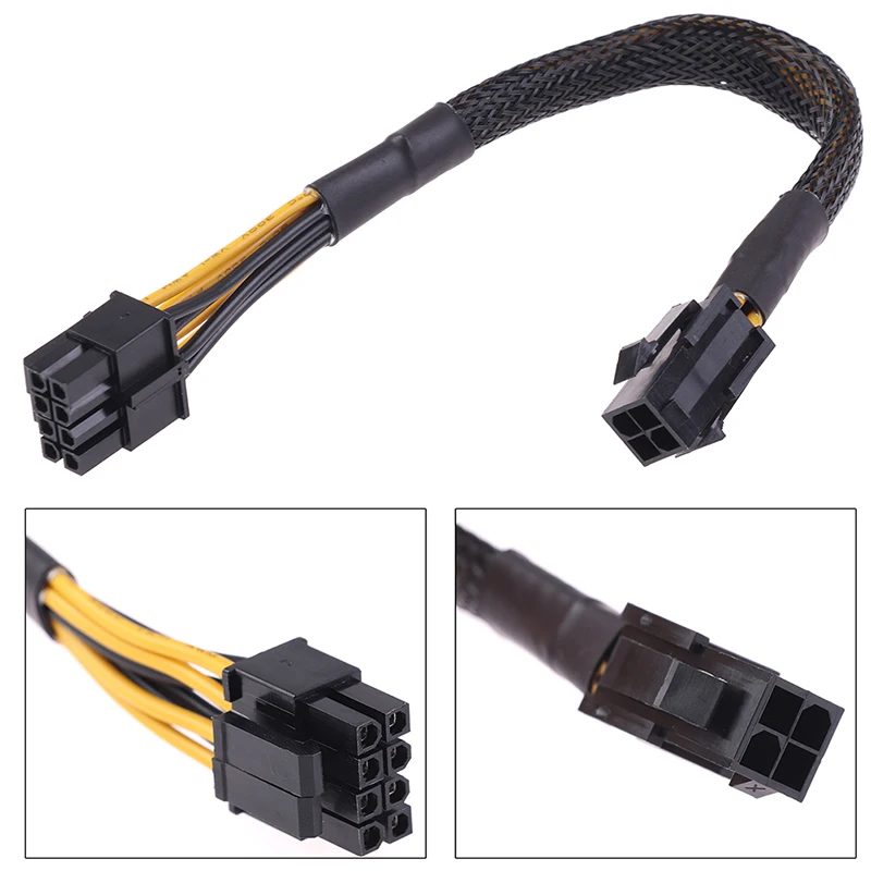 1 PCS 4 Pin Male to 8 Pin Female CPU Power Converter Cable Lead Adapter 4Pin to 8pin  Office Supplies