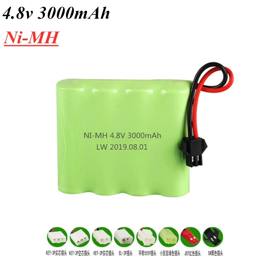 3.6V 4.8V 6V 7.2V 8.4v 9.6v 3000mah NI-MH AA Rechargeable Battery Pack For Remote Control Toys Electric Car Volt SM Tamiya Plug