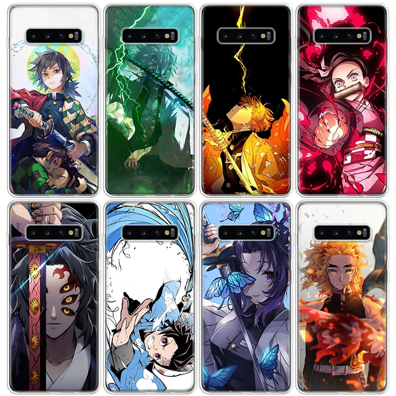 Kimetsu no Yaiba Anime Demon Slayer Phone Case For Samsung Galaxy S24 S23 S22 S21 Ultra S20 FE S10 Plus S10E S9 S8 Soft TPU Back