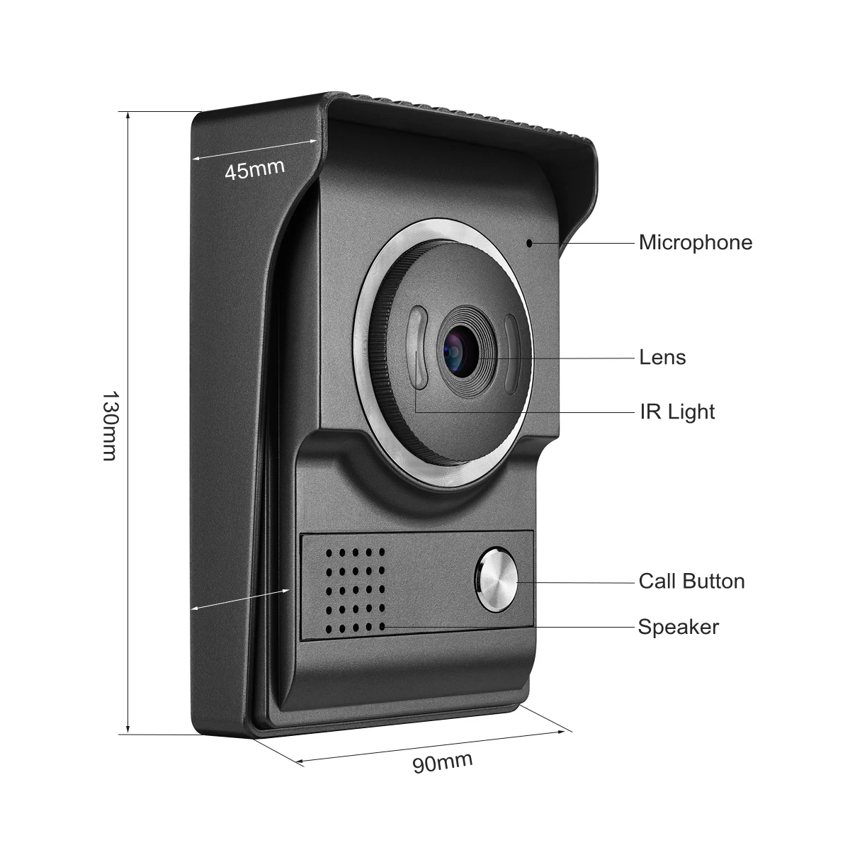 DIYSECUR 4.3inch Video Intercom Video Door Phone 700TV Line IR Night Vision HD Camera for Home Office Factory New