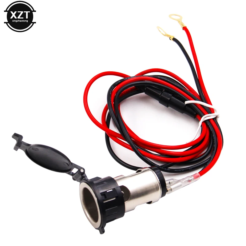 12V 24V 120W Cigarette Lighter Waterproof Power Motorcycle Boat Car Cigarette Lighter Socket Plug With Fuse & Wire