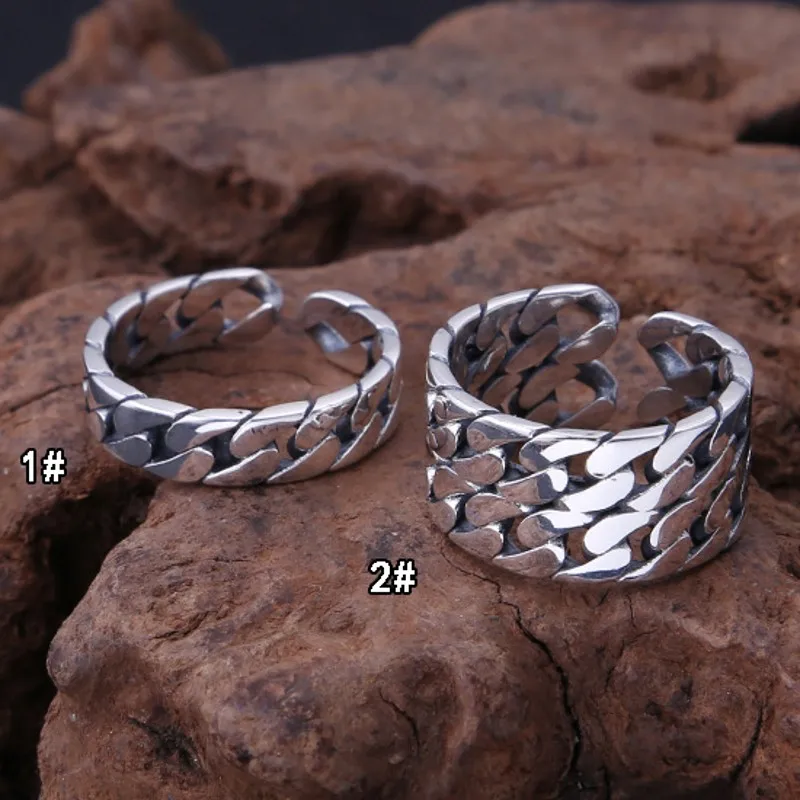 BOCAI New S925 Silver Jewelry Stylish Engagement Ring for Men and Women Couples Adjustable Selected Gift