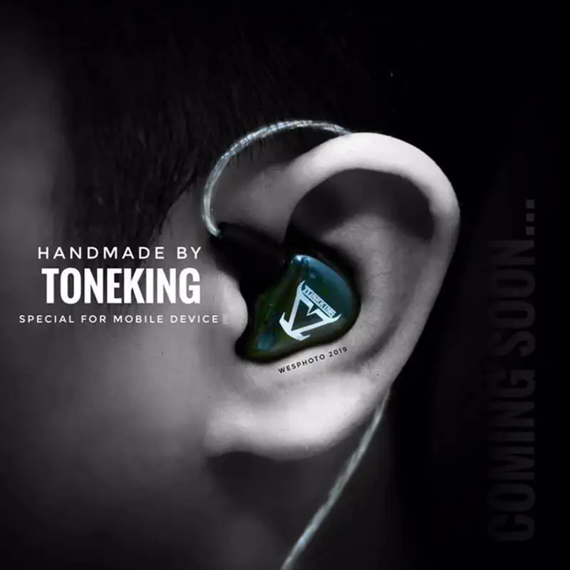 

TONEKING 1Q флагманский 10 мм динамический Hi-Fi музыкальный монитор DJ Studio Stage In-ear Custom headphones 0,78/MMCX 2,5/3,5/4,4 кабель