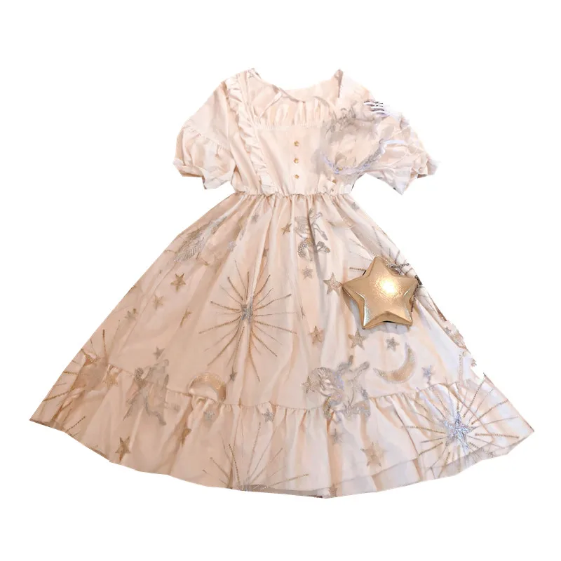 

Summer Princess tea party sweet lolita dress vintage lace bowknot cute printing victorian dress kawaii girl gothic lolita cos