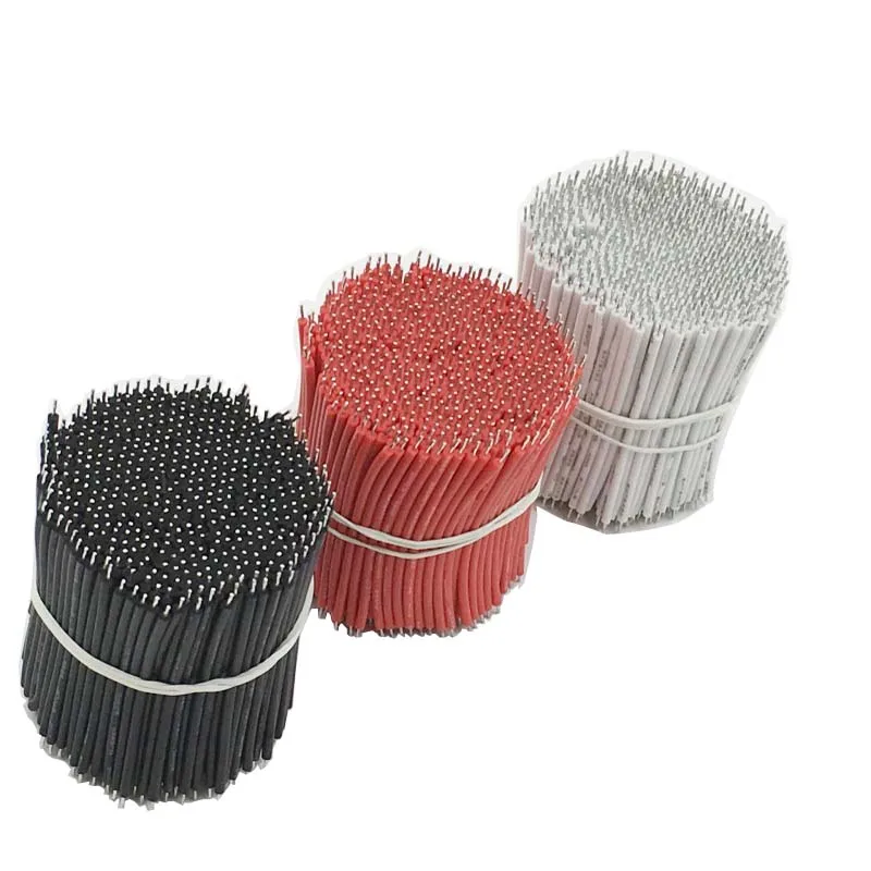 1000pcs/lot pcb solder cable 24AWG 15cm Fly jumper silicone wire cable Tin Conductor wires LED lamp internal connection wire