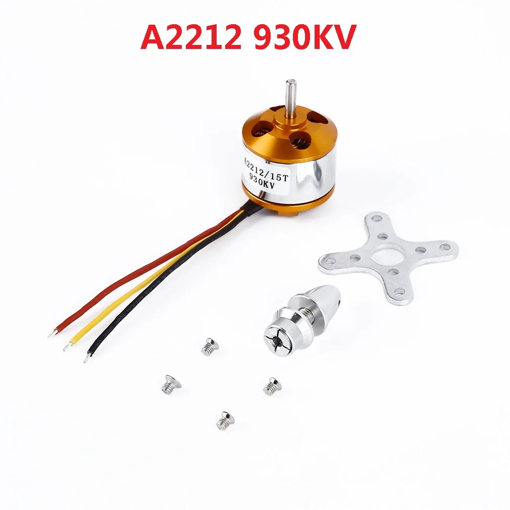 Motor sem escova para avião RC Multi Copter, Outrunner, A2212, 930KV 1000KV 1400KV 2200KV 2700KV, 1Pc