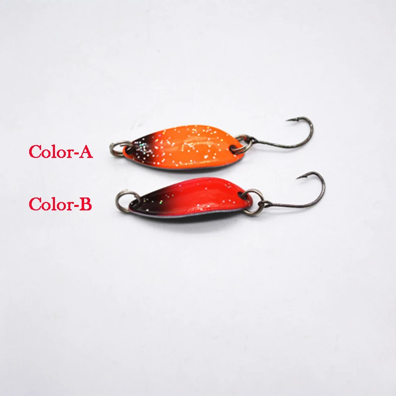 Hard Bait, metal spoon lure, artificial bait with sequins, fishing hook, freshwater, perch, pike, 33mm, 3g, 1pc