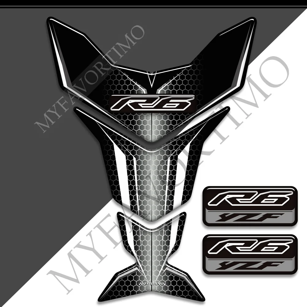 Protetor Pad tanque de Combustível Adesivos Decalque Do Emblema do Emblema Logo Na Altura Do Joelho Para A YAMAHA YZF YZF-R6 R6 YZFR6 2016 2017 2018 2019 2020 2021 2022