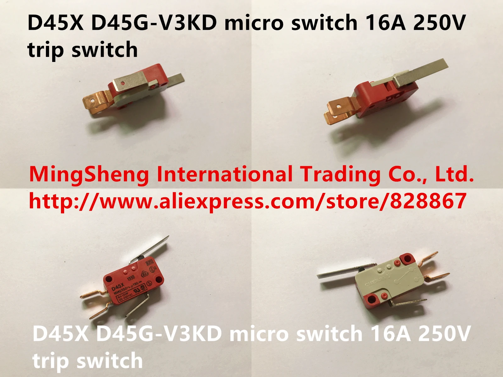 Original new 100% D45X D45G-V3KD import micro switch 16A 250V trip switch