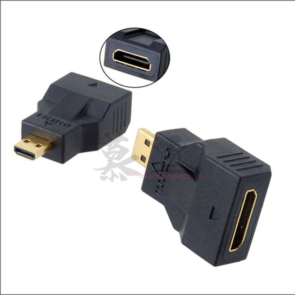 Universal Micro Hd-compatible To MINI Hd Cable Converter Adapter Connect To TV LCD HDTV Gold Plated Connection Black