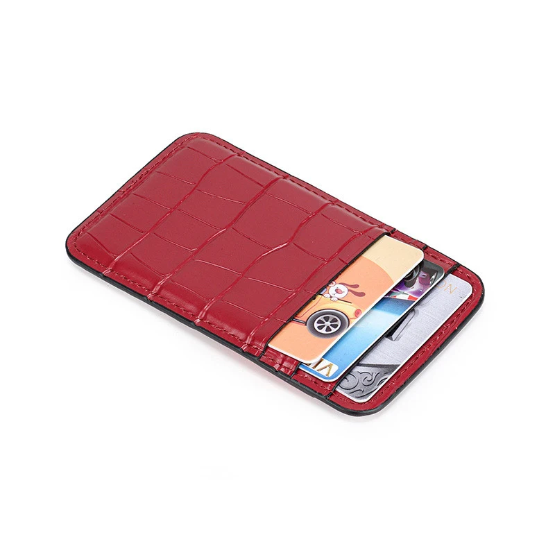 XMESSUN New ID Card Holder Credit Card Case Fashion Crocodile Pattern Genuine Leather Card Pack Bag Cowhide Skin Slim Wallet