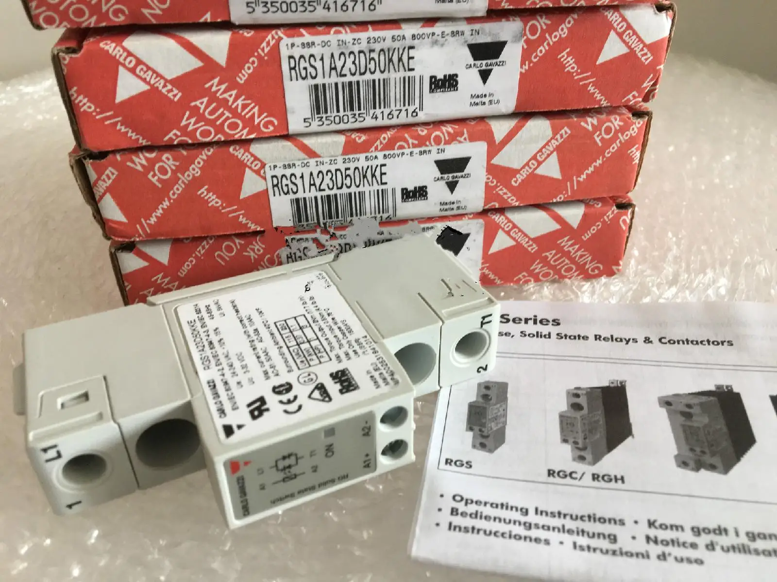 

100% New Original Carlo Solid State Relay RGS1A23D50KKE RGS1A23D25KKE