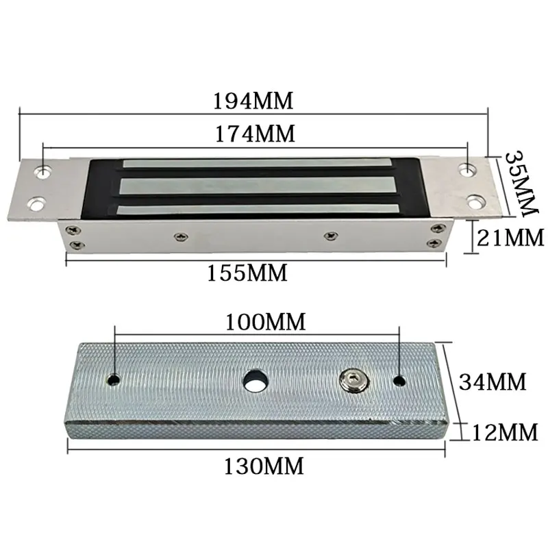 Embedded Electric Magnetic Door Lock 180kg 350lb DC 12V Used For Door Security For Access Control System