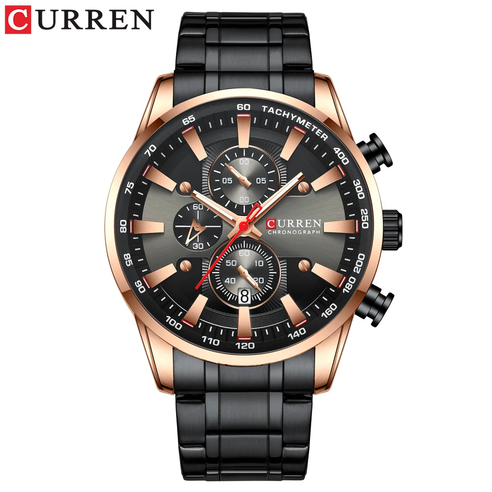 CURREN Neue Herren Uhren Quarz Business Wasserdichte Uhr Mann Uhren Top Marke Luxus Armbanduhr Männer Chronograph Reloj Hombre
