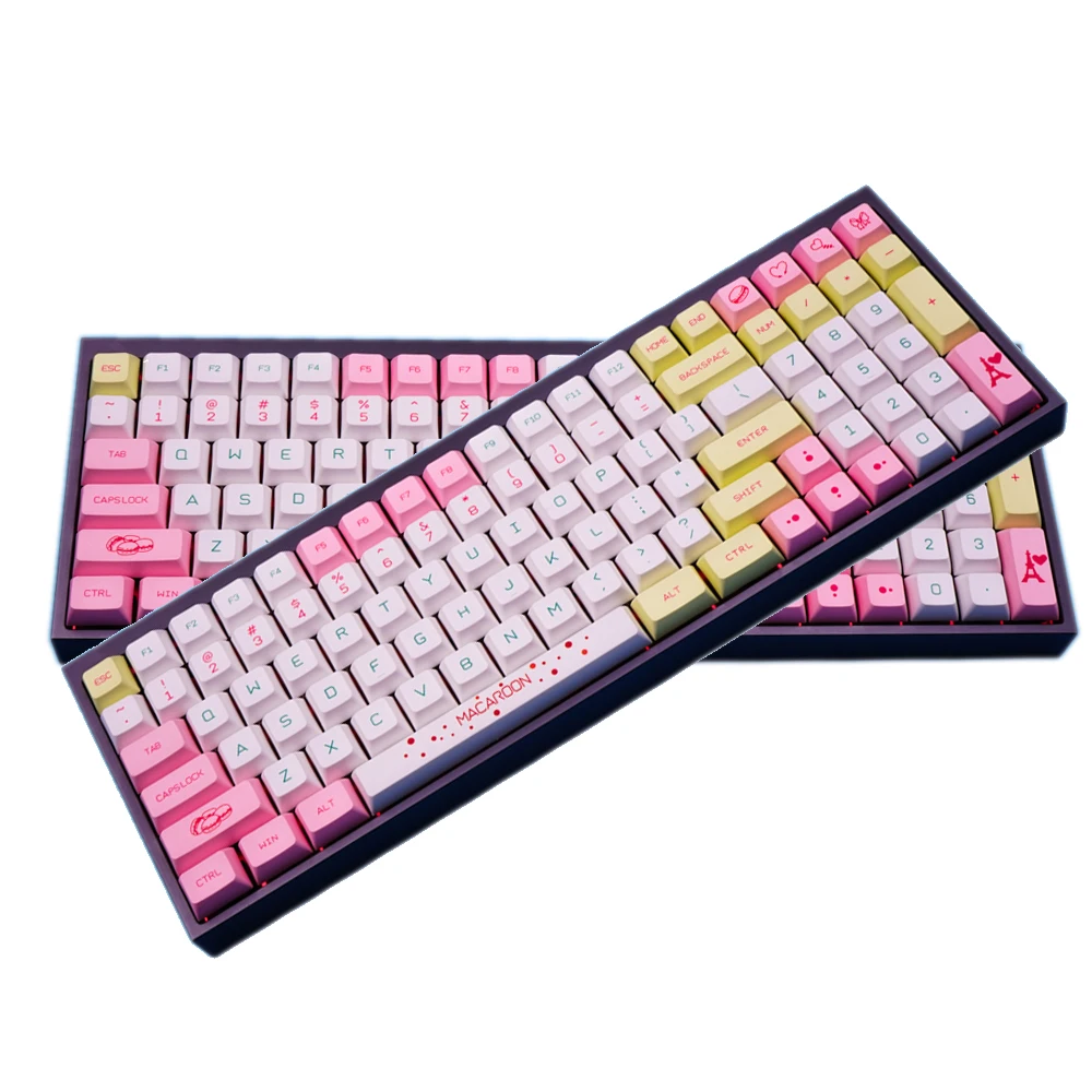 G-MKY Macaron /Ice cream Keycaps PBT Dye-sublimated Keycap XDAS profile For Filco/DUCK/Ikbc MX switch Mechanical Keyboard Keycap