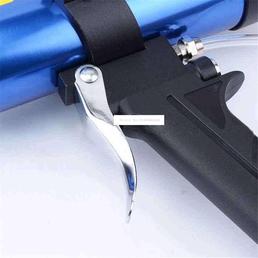 Pistola per calafataggio pneumatica morbida per salsiccia da 600ML pistola per vetro ad aria compressa pistole per gomma pistola per calafataggio pistola per colla per vetro con valvola di controllo 6.8 Bar