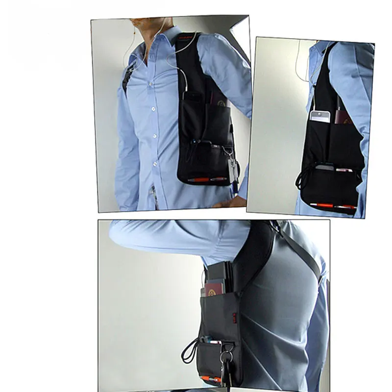 

Travel Nylon Shoulder Bag Outdoor Sport Storage Bag Armpit Backpack Phone Pouch Burglarproof Waist Bag