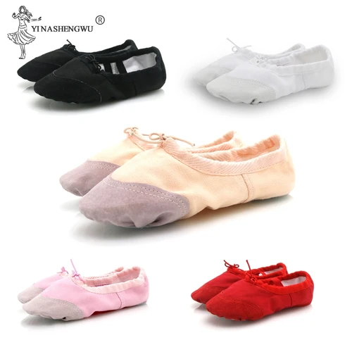 Imagen 1 del producto Niñas niños Pointe Zapatos zapatillas de baile de alta calidad bailarina práctica zapato de Ballet 5 color bailarín de Ballet calzado profesional