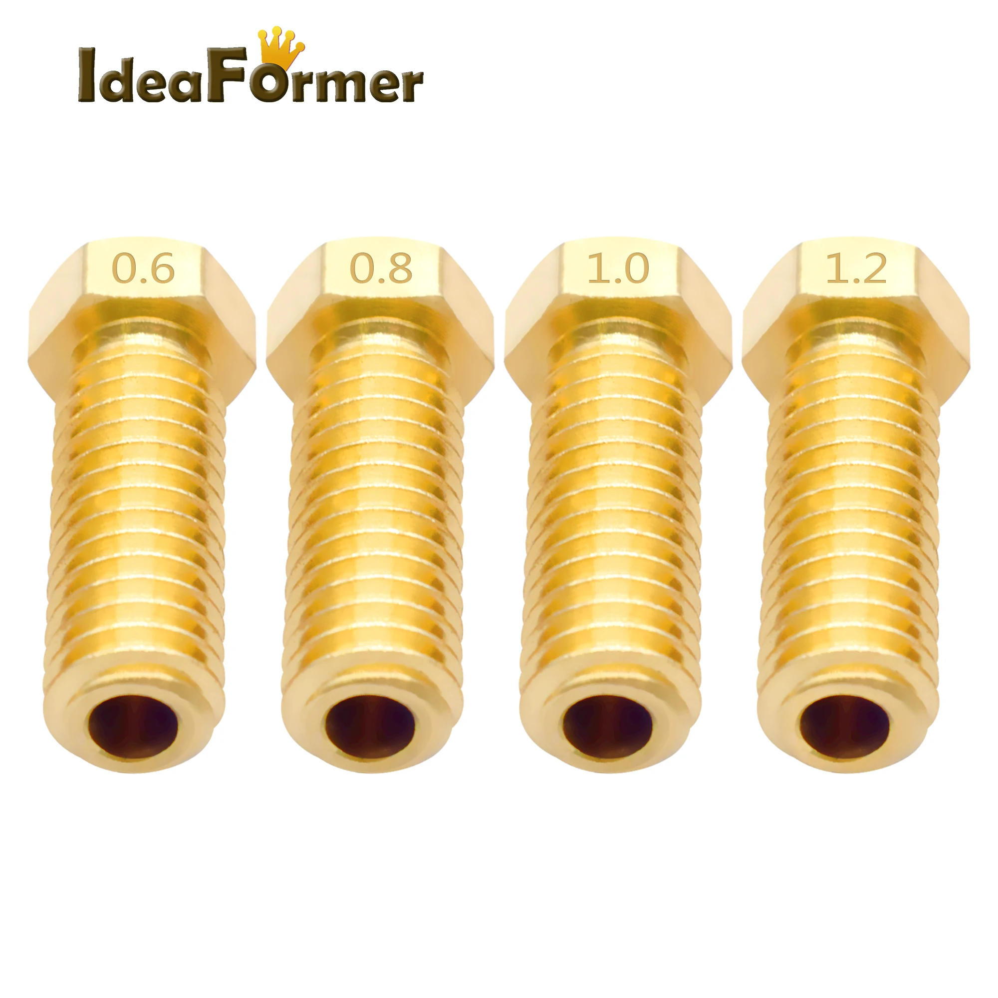 

Volcano Brass 3D Printer Nozzle For E3D Volcano Hotend M6 Extruder Nozzle 0.4 /0.6/0.8/1.0/1.2MM For 1.75MM /3.0MM Filament