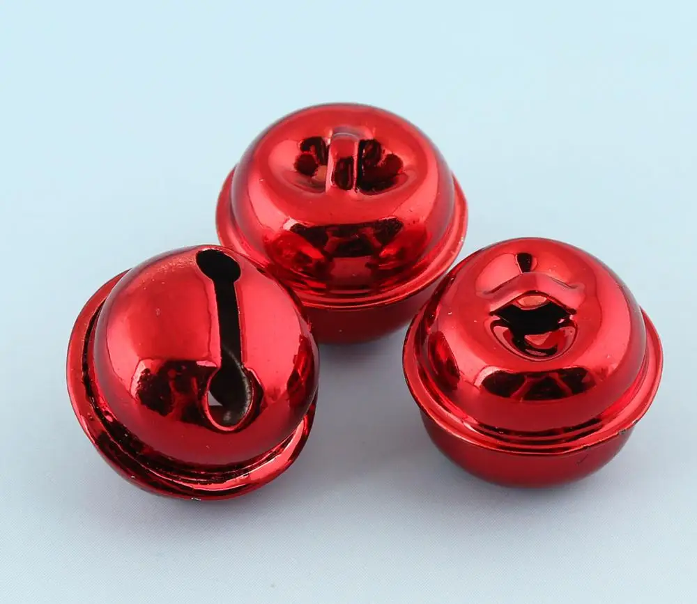 Red Jingle Bells Blocks Christmas Bells Wedding Bells 30pcs 18mm Kettle Bells Pet Collar Bells Wands Bells Supply