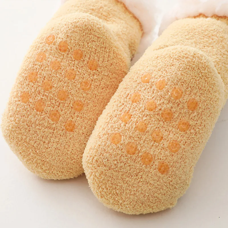 Lawadka 0-4Years New Winter Thick Warm Newborn Baby Boys Girls Socks Christmas Velvet Non-Slip Home Floor Children\'s Socks
