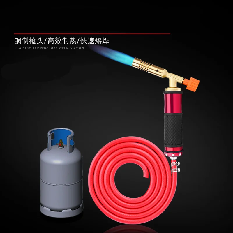 Liquefied Propane Gas Electronic Ignition Welding Gun Torch Machine Equipment with 2.5M Hose for Soldering Weld Cooking Heating