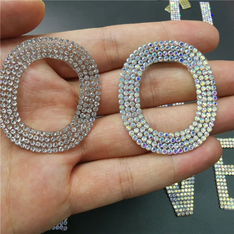 1PCS Glass Hot fix Rhinestones Alphabet Letter Applique Iron On letters Patch For Clothing Badge Paste