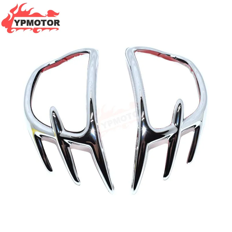 GL 1800 01-11 Chrome Front Turn Signal Light Trim Indicator Edge Accent Cover Case Decal For Honda Goldwing GL1800 2001-2011