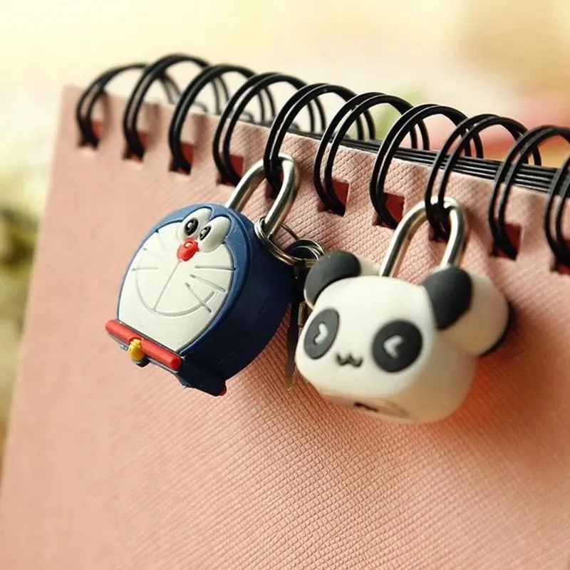 Miniso Cartoon Silicone Doll Monster stitch figure Metal Mini Padlock Creative Cute Security Anti-theft Luggage Lock