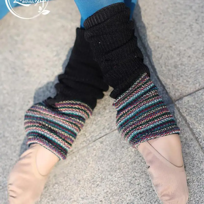 New Warm Spring And Summer Knitting Dance Leg Protection Socks Long Tube Exercise Socks