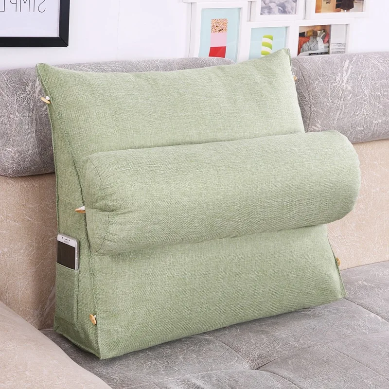 

2PCS Backrest Cushion Back Pillow Wedge Lumbar Reading Pad Bed Office Chair Rest Pillow Support Pillow Sofa Accessories