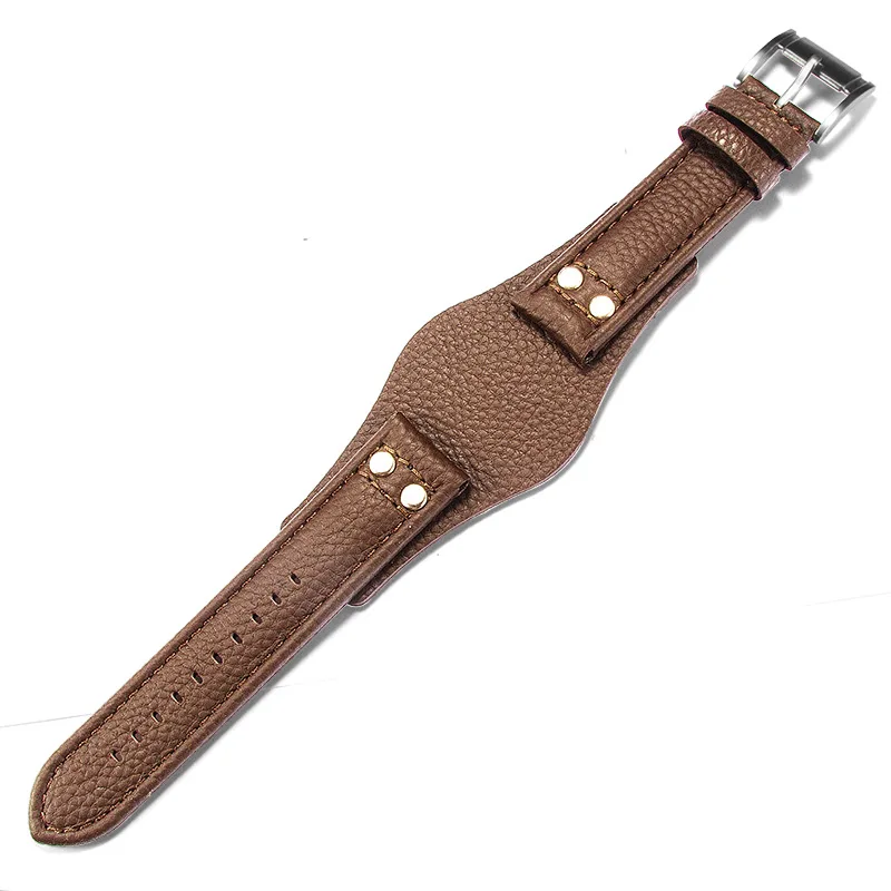 20mm 22mm Fossil CH2564 CH2565 CH2891CH3051 Handmade Cow Leather Watch Strap black brown tray Watchband for Men Women