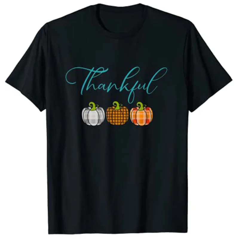 

Fall Plaid Pumpkin Thankful Women, Thanksgiving Be Blessed T-Shirt Woman T Shirts