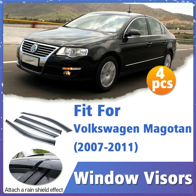 

Window Visor Guard for Volkswagen VW Magotan 2007-2011 4pcs Vent Cover Trim Awnings Shelters Protection Sun Rain Deflector