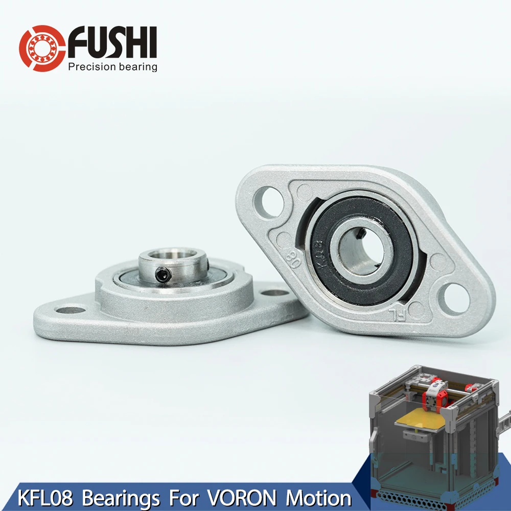 

KFL08 Pillow Bearing 8mm ID Shaft 4 Pcs, Zinc Alloy Bearings KFL 08 For VORON 0 Motion, Use In A/B Drive Units Idlers XY Joint