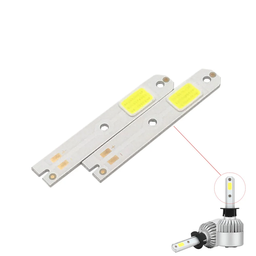 Dropshipping 4pcs/lot S2 Car Headlight COB Chip LED Light Source DIY S2 Auto Headlamp H1 H3 H7 H4 High Beam Bulb 6500K COB Lamp