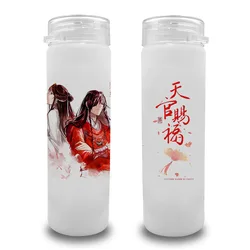 1Pc Anime Mo Dao Zu Shi Tian Guan Ci Fu Texas Glass Cup Cartoon Figure Water Bottle Anime Around