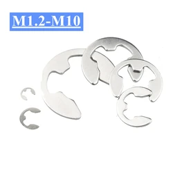 20PCS 304 Stainless Steel Stainless Steel E Clip washer Assortment Kit Circlip retaining ring for shaft fastener M1.2~M10
