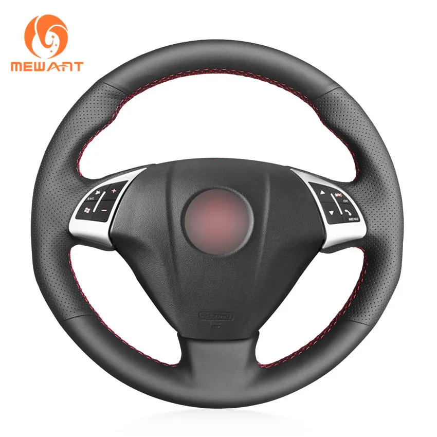 

MEWANT Black Artificial Leather Car Steering Wheel Cover for Fiat Bravo Grande Punto Linea Qubo Doblo Opel Combo D Vauxhall