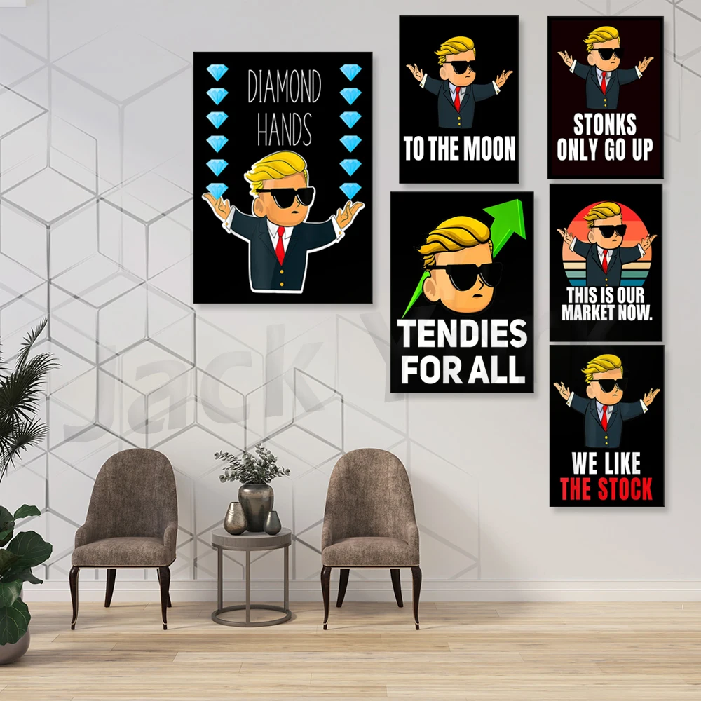 Wall Street bets Market Quotes Inspirational Posters And Prints Modern Office Home Decor Stock Trading Wall Art Canvas Painting