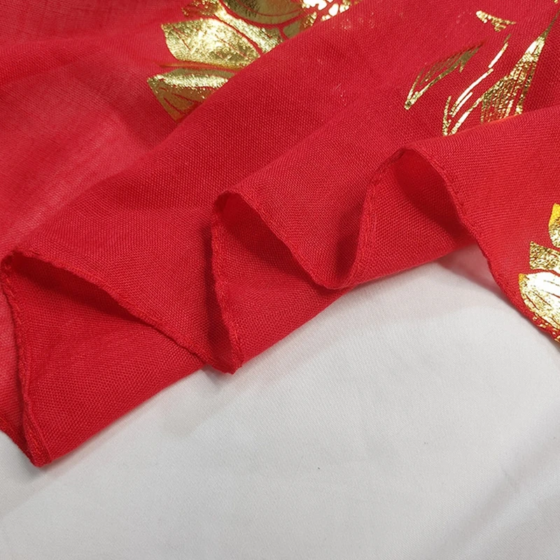 180*130cm lenço de viagem xale vermelho folhas feminino vintage dourado verão outono fino protetor solar cachecol hijabs xales