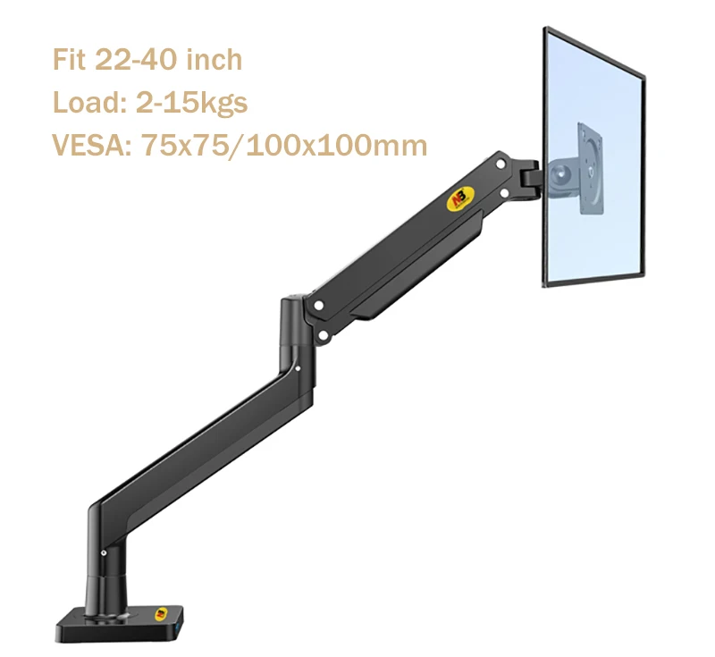 Brazo de resorte de Gas NB G40, pantalla de arco curvada de 22-40 pulgadas, soporte para Monitor de escritorio, brazo de montaje para Monitor giratorio 360 G45