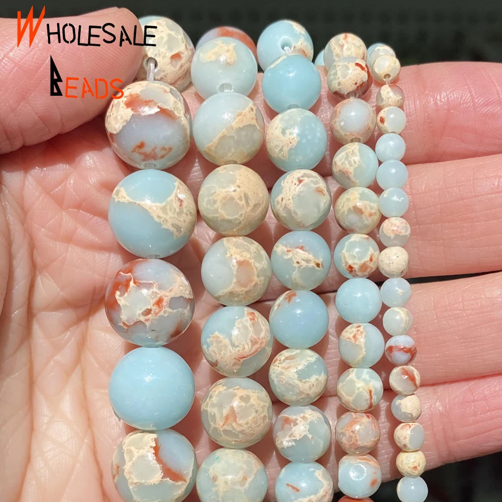 Natural Smooth Shoushan Stone Round Beads For Jewelry Making 4/6/8/10/12mm Spacer Beads Diy Bracelet Accessories 15