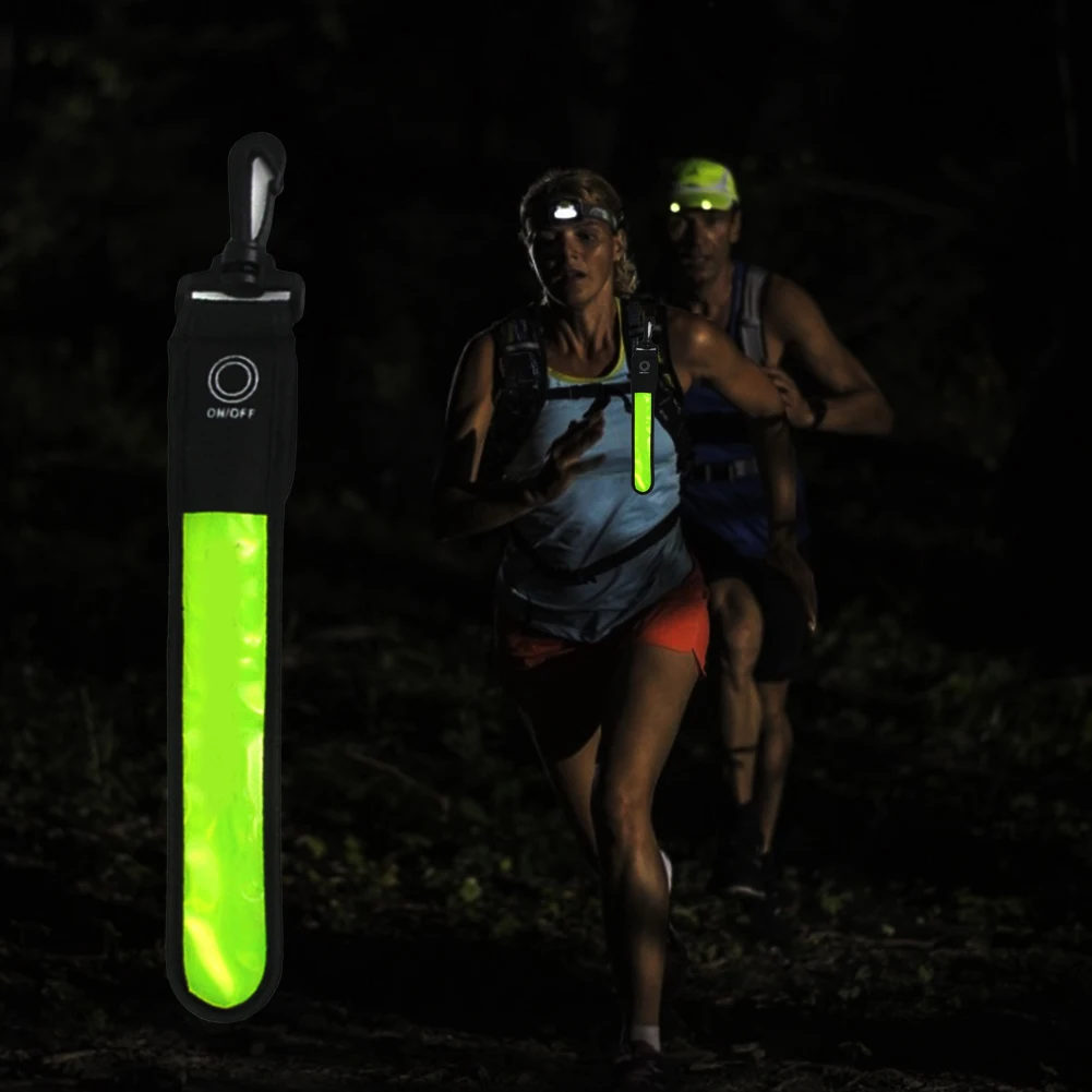 Bag LED Reflective Strap Safety Light Pendant For Outdoor Sports Riding Night Running Mountaineering